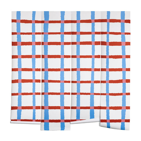 LouBruzzoni Retro checks Wall Mural