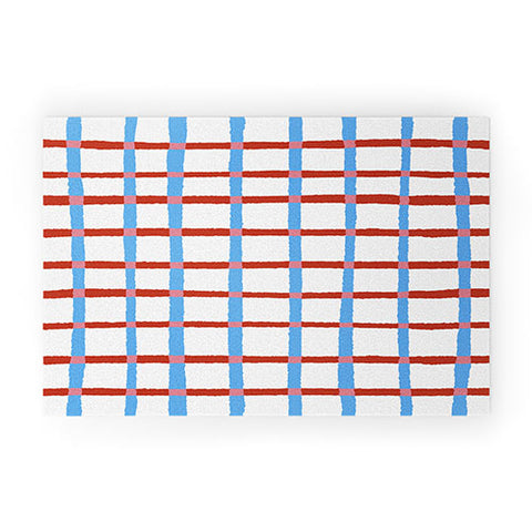 LouBruzzoni Retro checks Welcome Mat