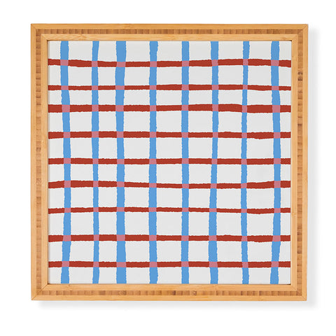 LouBruzzoni Retro checks Framed Wall Art