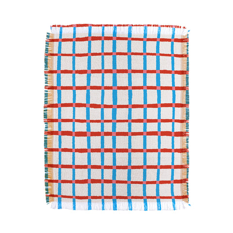 LouBruzzoni Retro checks Throw Blanket
