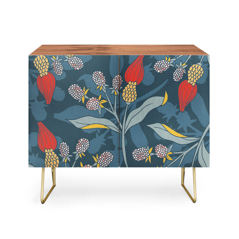 LouBruzzoni Retro floral shapes Credenza