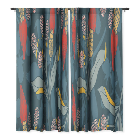 LouBruzzoni Retro floral shapes Blackout Non Repeat