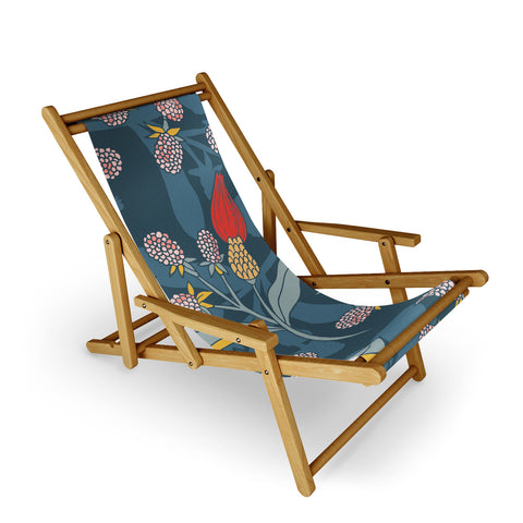 LouBruzzoni Retro floral shapes Sling Chair