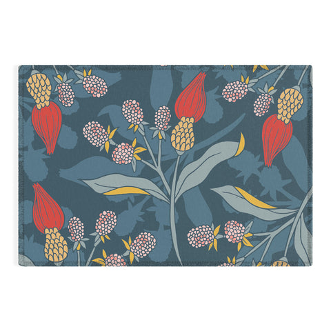 LouBruzzoni Retro floral shapes Outdoor Rug