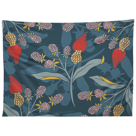 LouBruzzoni Retro floral shapes Tapestry
