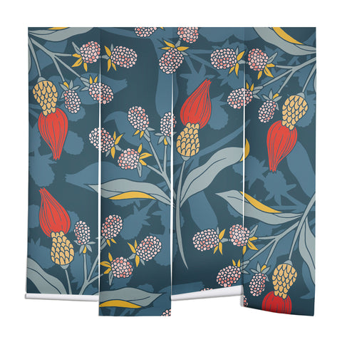 LouBruzzoni Retro floral shapes Wall Mural