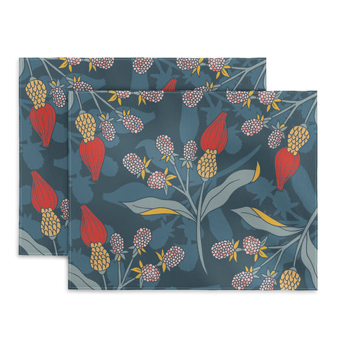 LouBruzzoni Retro floral shapes Placemat