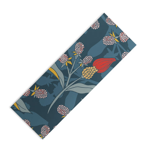 LouBruzzoni Retro floral shapes Yoga Mat