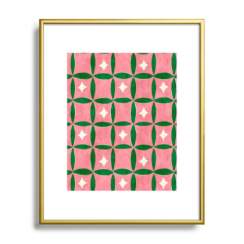 LouBruzzoni Retro geos and stars Metal Framed Art Print