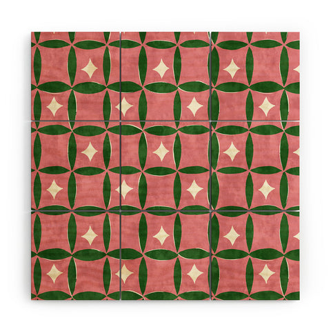 LouBruzzoni Retro geos and stars Wood Wall Mural