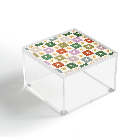 LouBruzzoni Retro Star Block Pattern Acrylic Box