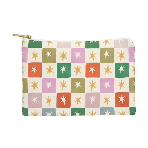 LouBruzzoni Retro Star Block Pattern Pouch
