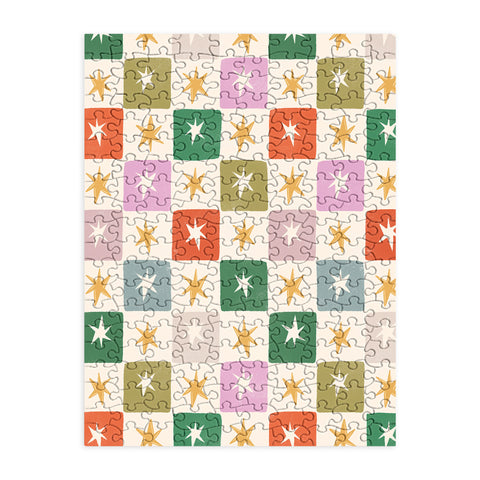 LouBruzzoni Retro Star Block Pattern Puzzle