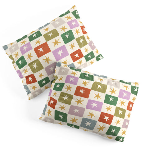 LouBruzzoni Retro Star Block Pattern Pillow Shams