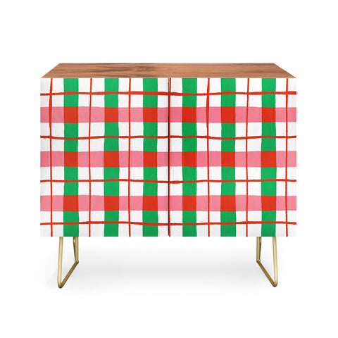 LouBruzzoni Retro Xmas checks Credenza