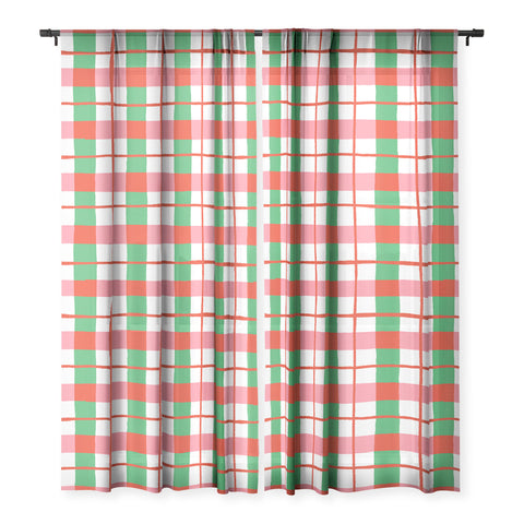 LouBruzzoni Retro Xmas checks Sheer Non Repeat
