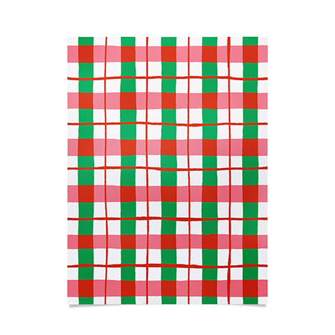 LouBruzzoni Retro Xmas checks Poster