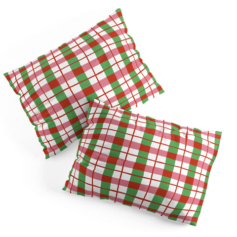 LouBruzzoni Retro Xmas checks Pillow Shams
