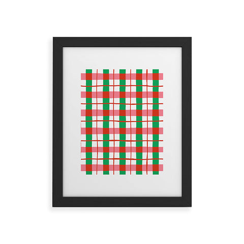 LouBruzzoni Retro Xmas checks Framed Art Print