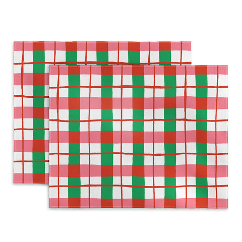LouBruzzoni Retro Xmas checks Placemat