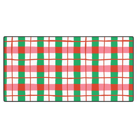 LouBruzzoni Retro Xmas checks Desk Mat