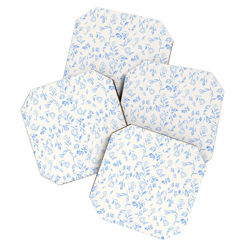 LouBruzzoni Romantic blue Coaster Set
