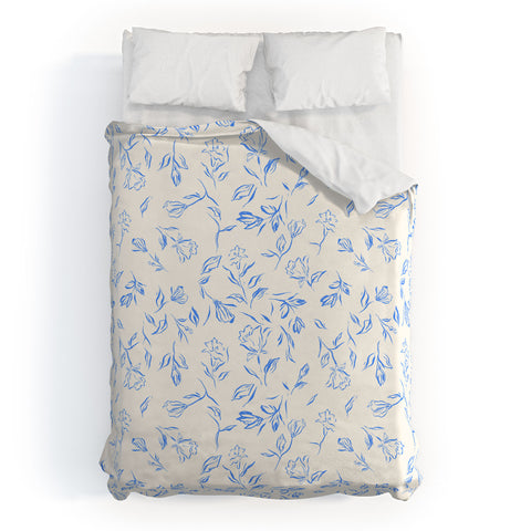 LouBruzzoni Romantic blue Duvet Cover