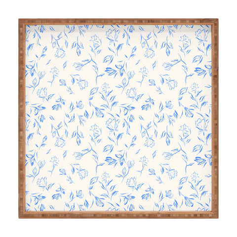 LouBruzzoni Romantic blue Square Tray