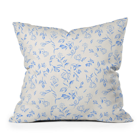 LouBruzzoni Romantic blue Throw Pillow