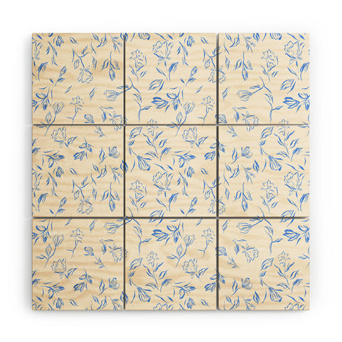 LouBruzzoni Romantic blue Wood Wall Mural