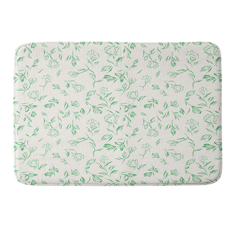 LouBruzzoni Romantic green Memory Foam Bath Mat