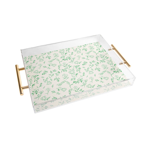 LouBruzzoni Romantic green Acrylic Tray