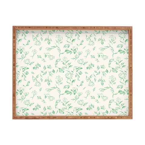 LouBruzzoni Romantic green Rectangular Tray