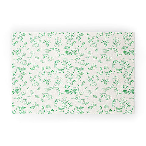 LouBruzzoni Romantic green Welcome Mat
