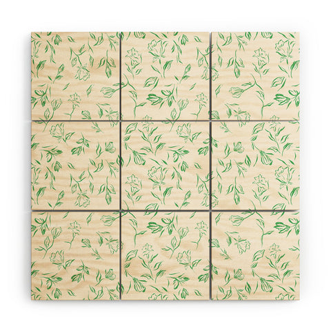 LouBruzzoni Romantic green Wood Wall Mural