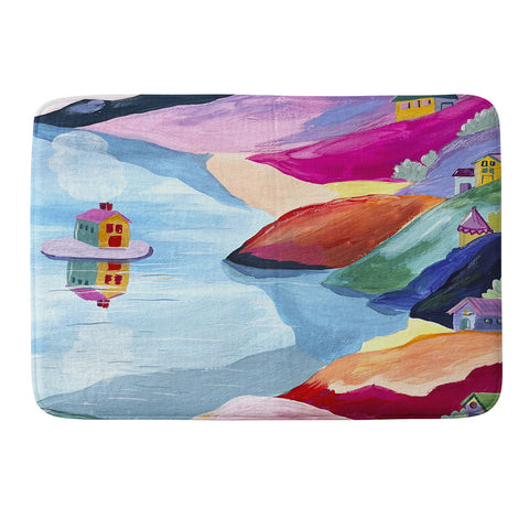 LouBruzzoni Water rainbow landscape Memory Foam Bath Mat