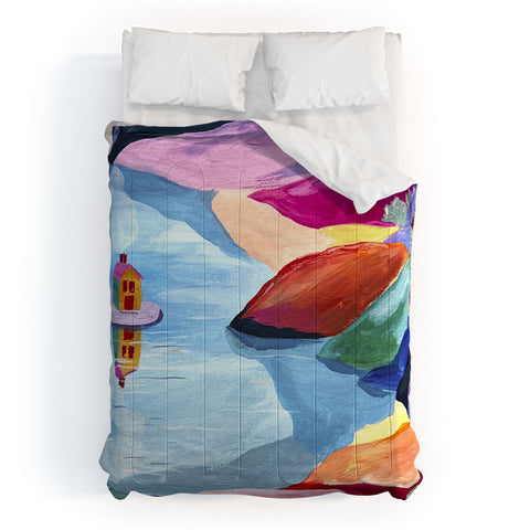 LouBruzzoni Water rainbow landscape Comforter