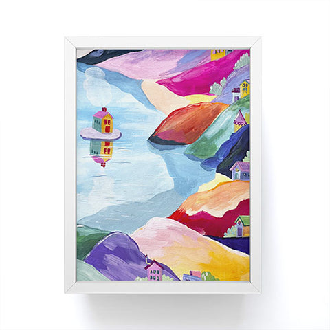 LouBruzzoni Water rainbow landscape Framed Mini Art Print