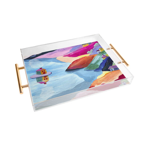 LouBruzzoni Water rainbow landscape Acrylic Tray
