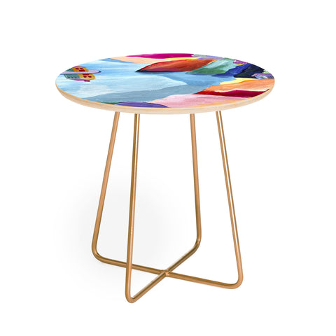 LouBruzzoni Water rainbow landscape Round Side Table