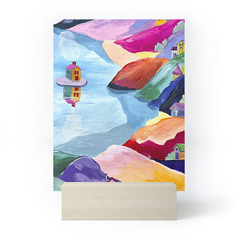 LouBruzzoni Water rainbow landscape Mini Art Print