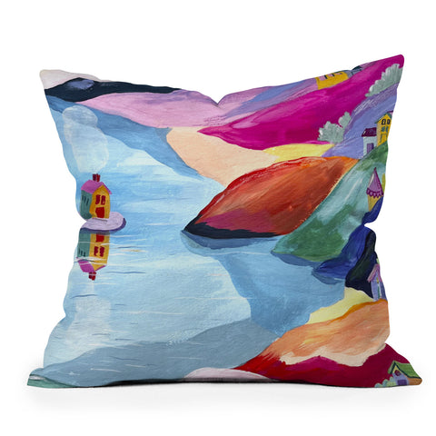 LouBruzzoni Water rainbow landscape Outdoor Throw Pillow