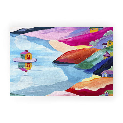 LouBruzzoni Water rainbow landscape Welcome Mat