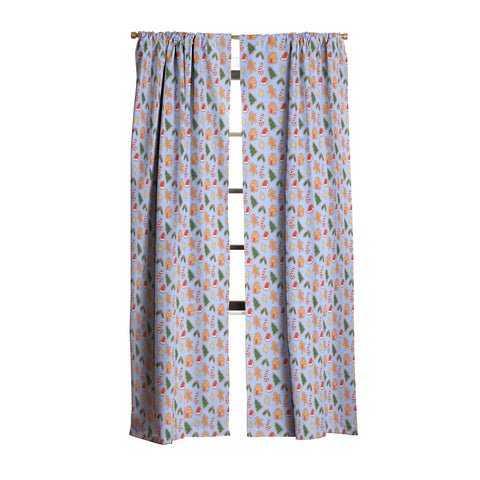 Love_Ryming Christmas Cookies Blackout Window Curtain