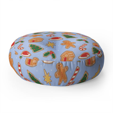 Love_Ryming Christmas Cookies Floor Pillow Round