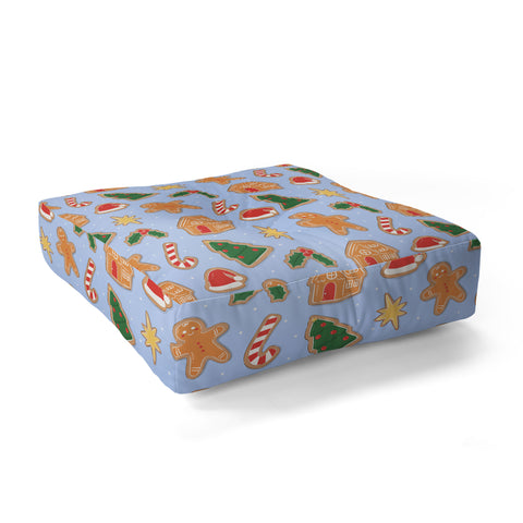 Love_Ryming Christmas Cookies Floor Pillow Square