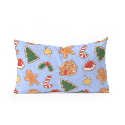 Love_Ryming Christmas Cookies Oblong Throw Pillow