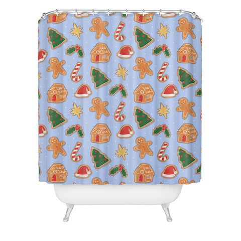Love_Ryming Christmas Cookies Shower Curtain