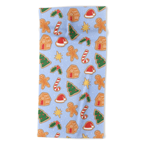 Love_Ryming Christmas Cookies Beach Towel