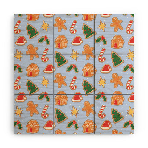 Love_Ryming Christmas Cookies Wood Wall Mural
